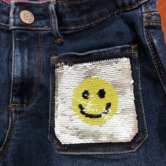 Gap Girls Denim Hi/Bye Flip Sequin Front Pockets Skinny Jean - Picture 9 of 15